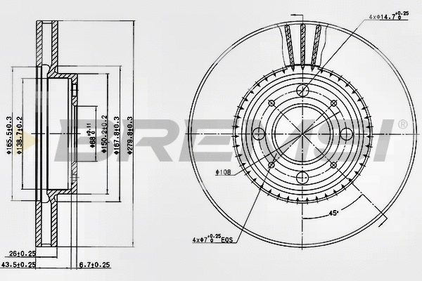 Brake Disc (CD6604V)