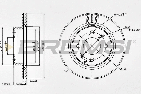 Brake Disc (CD7268V)