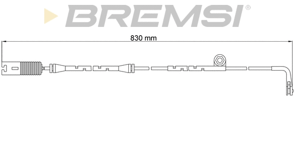 Warning Contact, brake pad wear (WI0566)