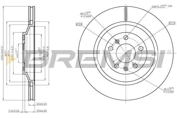 Brake Disc (CD7935V)