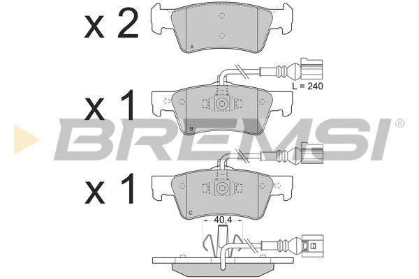 Brake Pad Set, disc brake (BP3282)