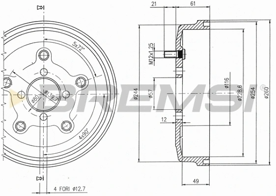 Brake Drum (CR5521)