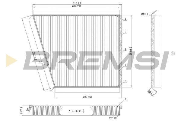 Filter, cabin air (FC0991)