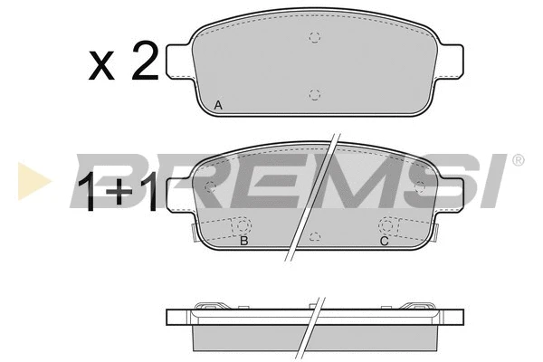 Brake Pad Set, disc brake (BP3406)