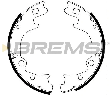 Brake Shoe Set, parking brake (GF0793)