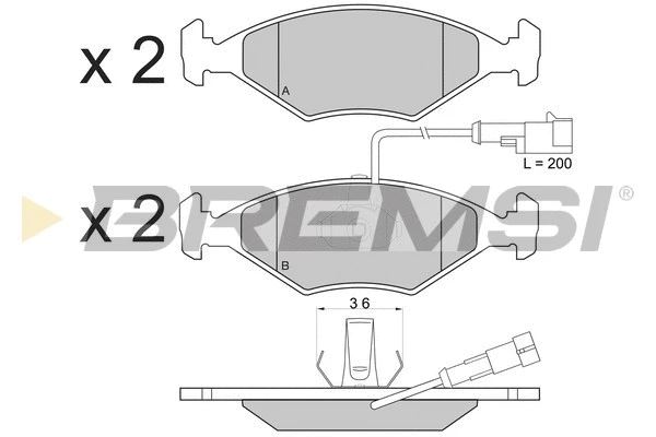 Brake Pad Set, disc brake (BP2776)