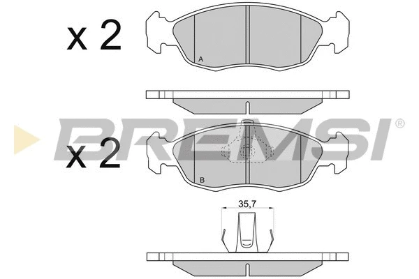 Brake Pad Set, disc brake (BP2729)