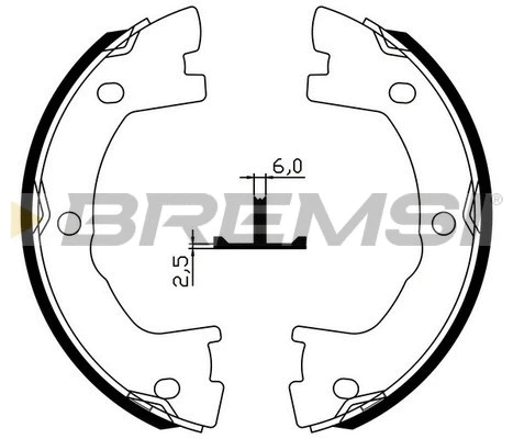 Brake Shoe Set, parking brake (GF0147)