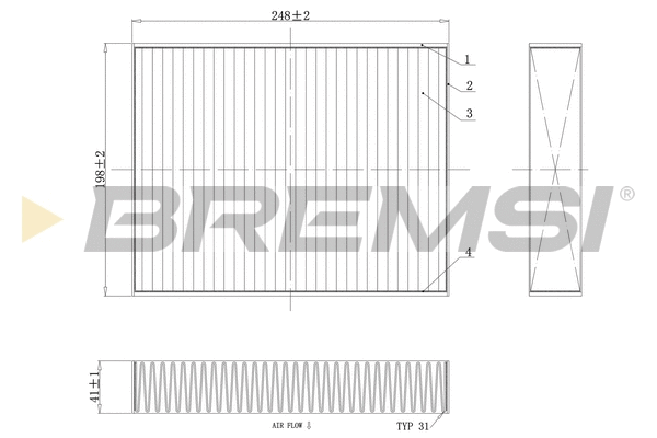 Filter, cabin air (FC0455C)