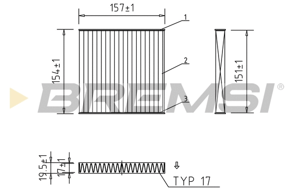Filter, cabin air (FC1911C)