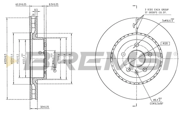 Brake Disc (CD8620V)