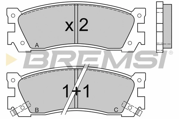 Brake Pad Set, disc brake (BP2422)