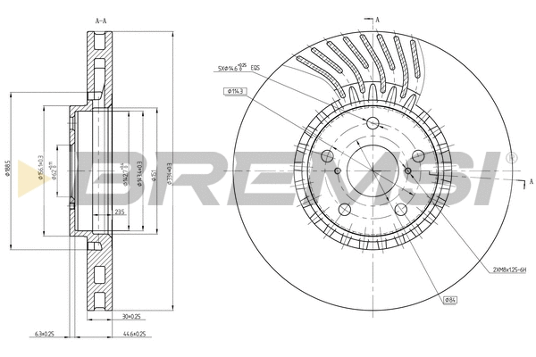 Brake Disc (CD8498VLS)