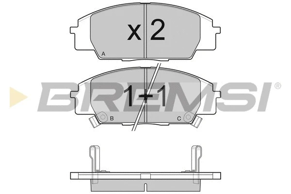 Brake Pad Set, disc brake (BP3077)