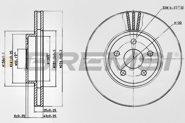Brake Disc (CD7484V)