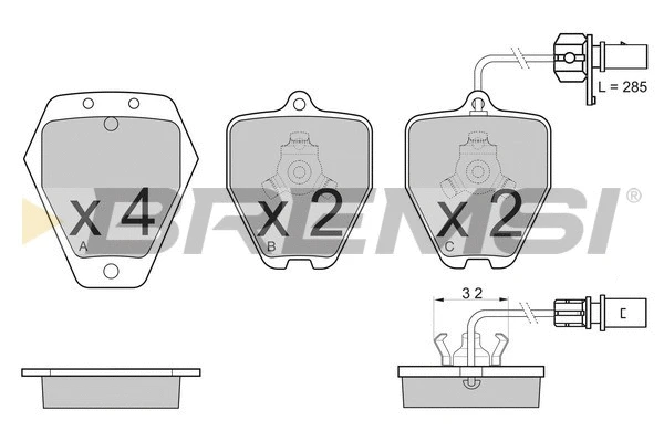 Brake Pad Set, disc brake (BP3119)