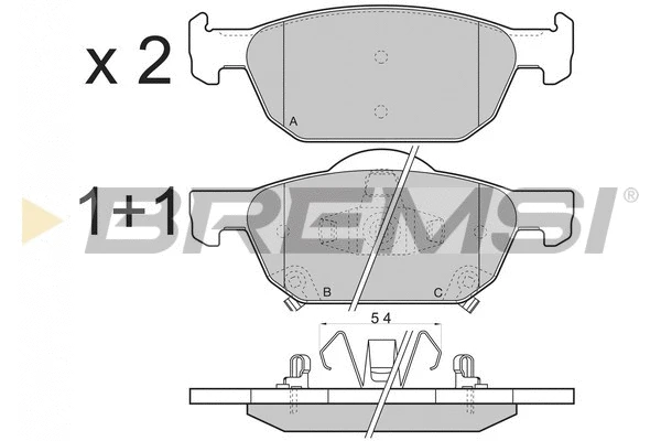 Brake Pad Set, disc brake (BP3369)