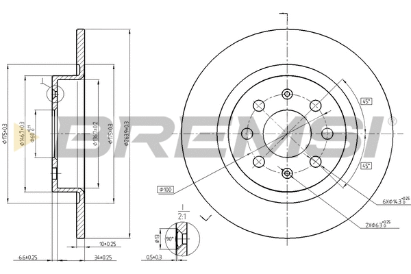 Brake Disc (CD7299S)