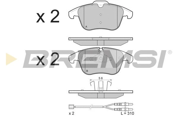 Brake Pad Set, disc brake (BP3487)