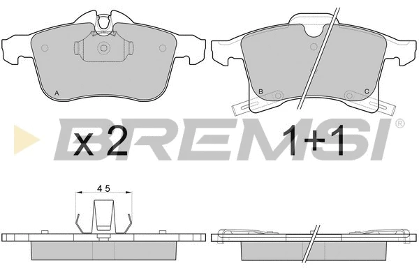 Brake Pad Set, disc brake (BP3093)