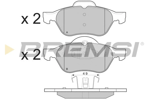 Brake Pad Set, disc brake (BP3264)