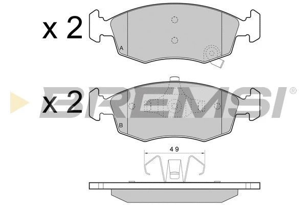 Brake Pad Set, disc brake (BP3445)