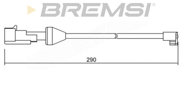 Warning Contact, brake pad wear (WI0746)