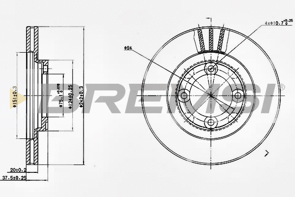Brake Disc (CD6394V)