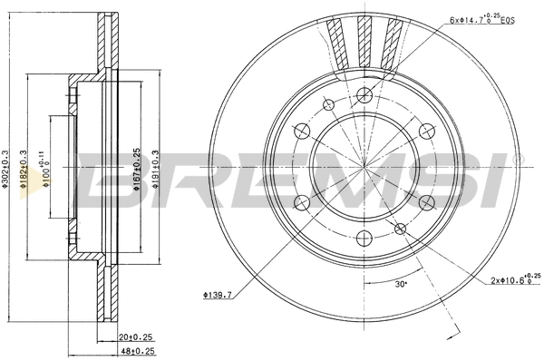 Brake Disc (CD6347V)