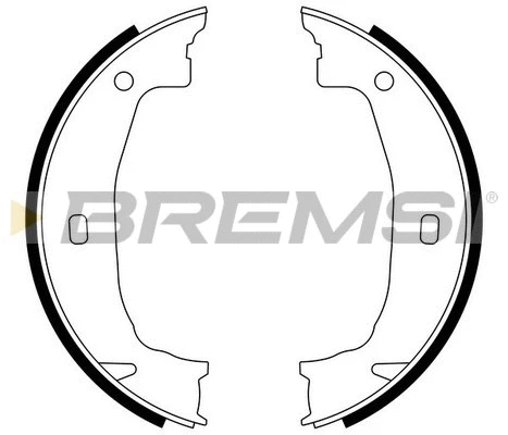 Brake Shoe Set, parking brake (GF0079)