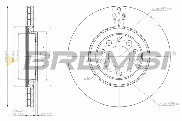 Brake Disc (CD7455V)