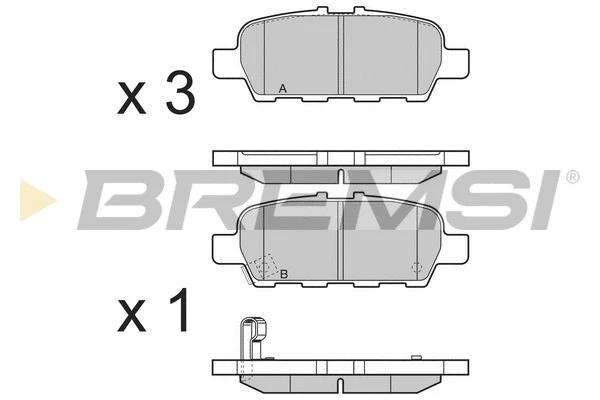 Brake Pad Set, disc brake (BP3395)