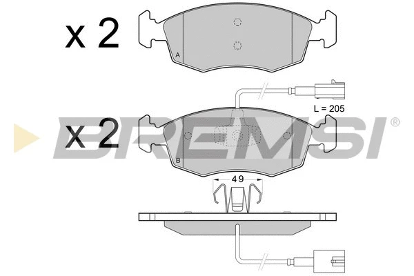 Brake Pad Set, disc brake (BP3433)