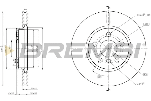 Brake Disc (CD8613V)