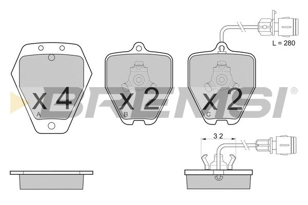Brake Pad Set, disc brake (BP3118)