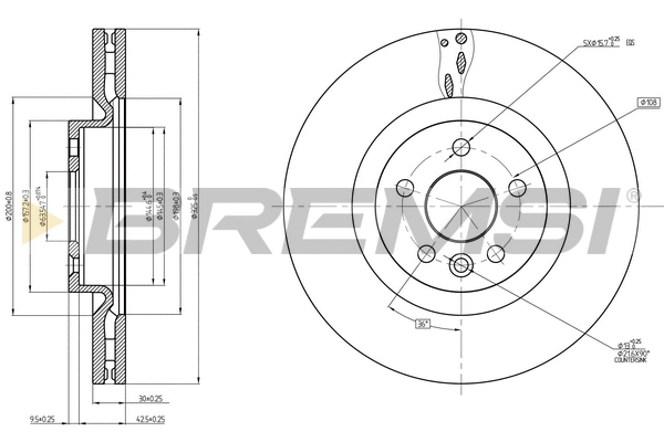 Brake Disc (CD8632V)