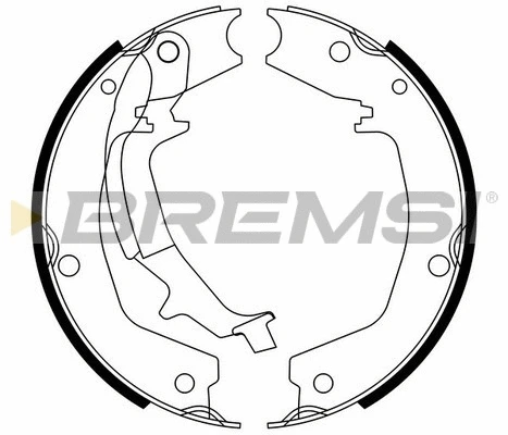 Brake Shoe Set, parking brake (GF0747)