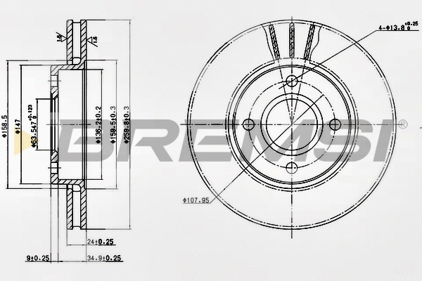 Brake Disc (CD6423V)