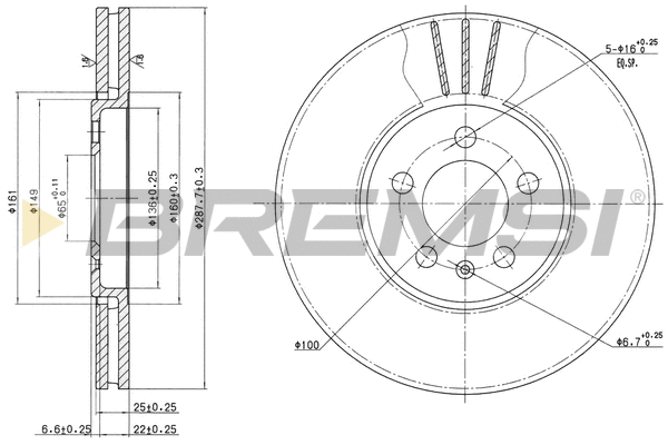 Brake Disc (CD6706V)