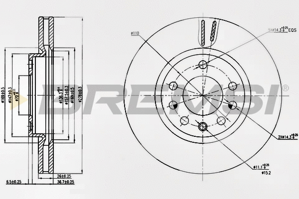 Brake Disc (CD7644V)