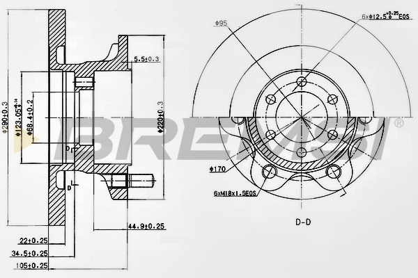 Brake Disc (CD6852S)