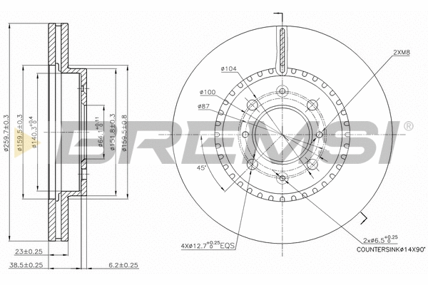 Brake Disc (CD7281V)