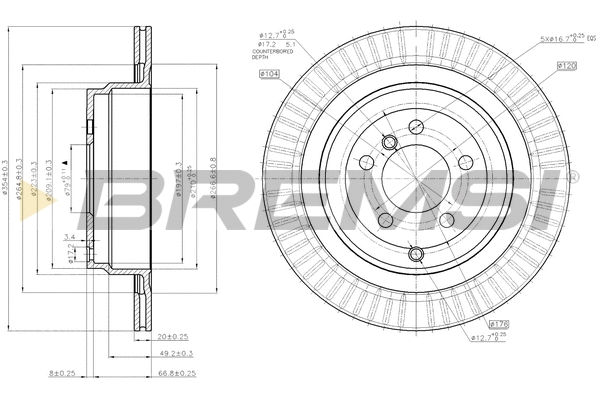 Brake Disc (CD7437V)
