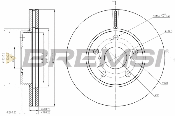 Brake Disc (CD7668V)