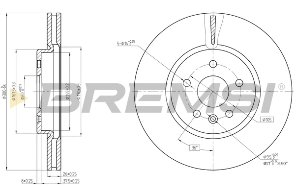 Brake Disc (CD8684V)