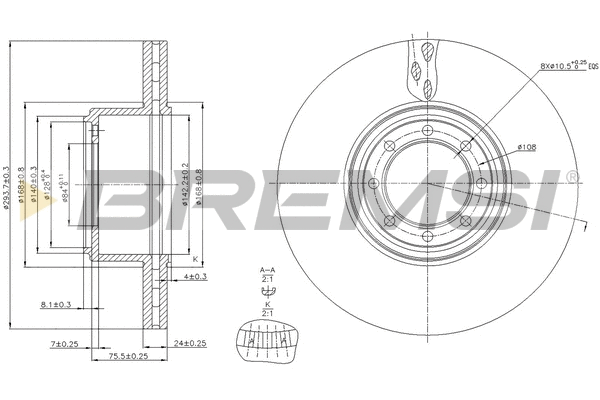 Brake Disc (CD5321V)