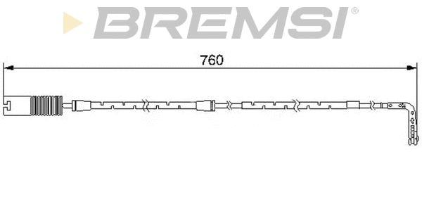 Warning Contact, brake pad wear (WI0592)
