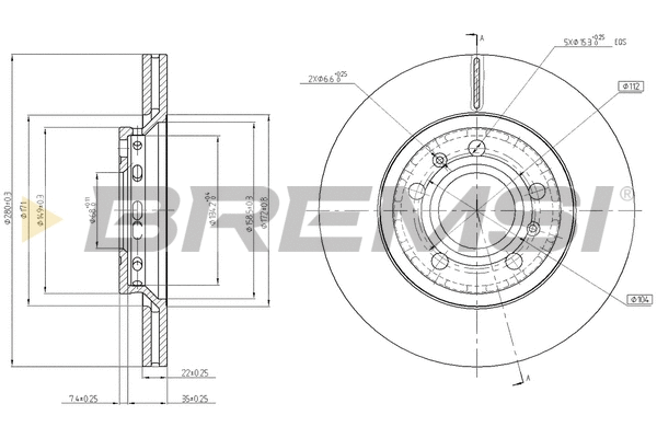 Brake Disc (CD7526V)