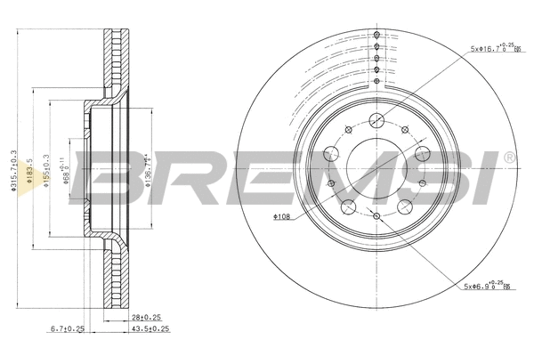 Brake Disc (CD7426V)