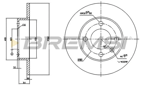Brake Disc (CD7233S)